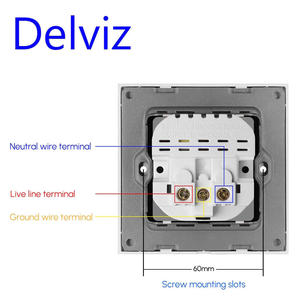 Delviz Wall USB Power Socket